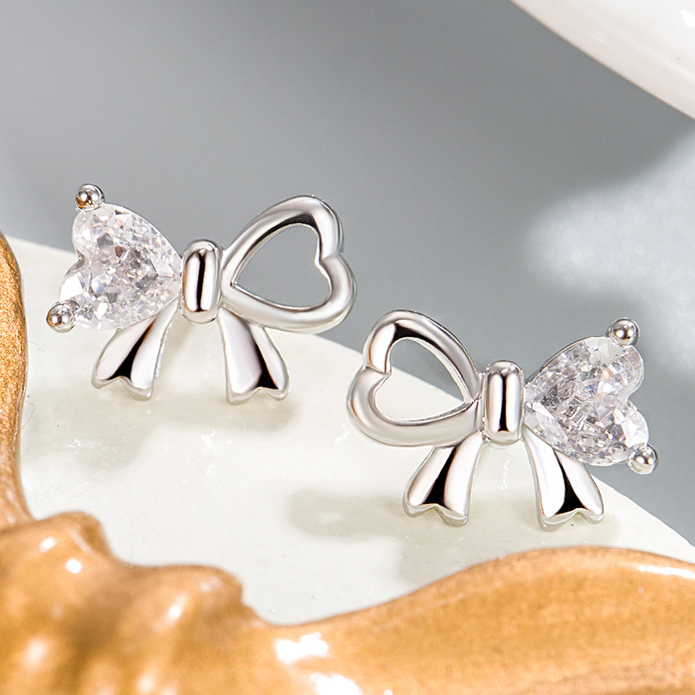 Tie Clip Silver - Boucles d'oreilles charmantes en argent sterling