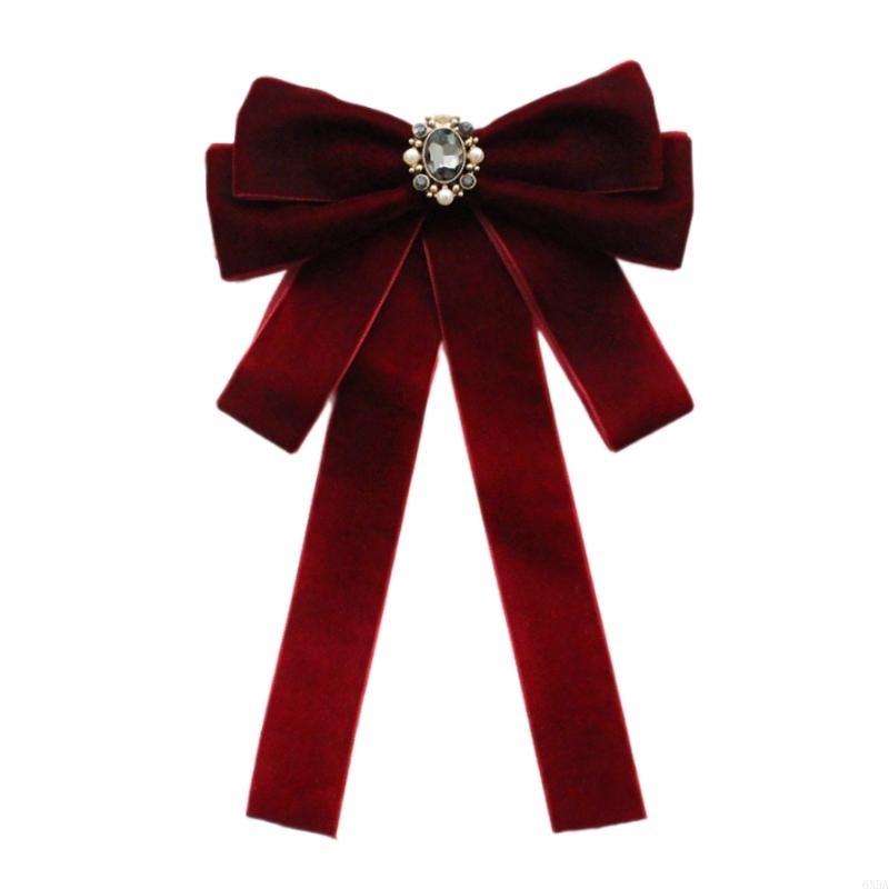 Bow Tie Pre Tied - Nœud papillon en velours pour femmes,