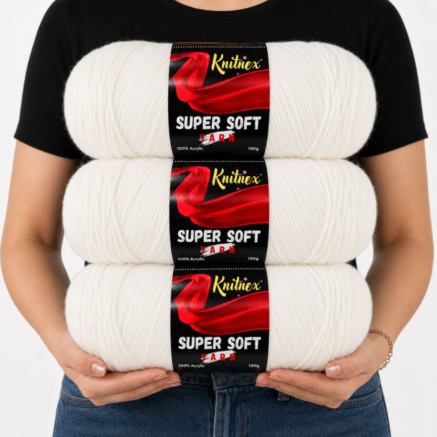 Woven Scarf Blanket - Fil acrylique 3 pelotes 570g, fil