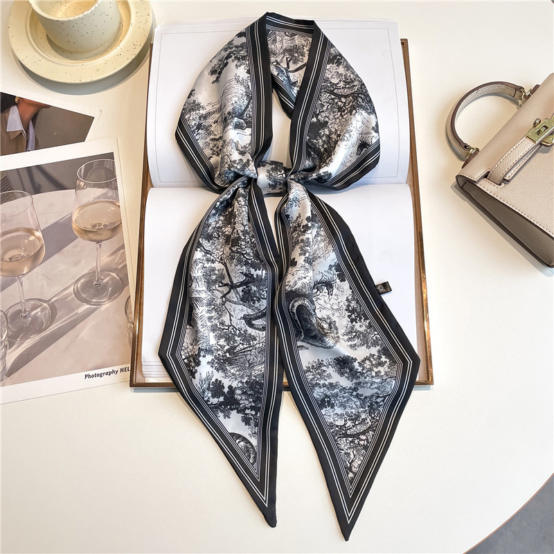 Face Scarf Mask - Foulard long de luxe, bandeaux fins