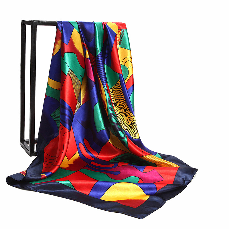 Scarf Silk Square - Grand Foulard carré en soie pour