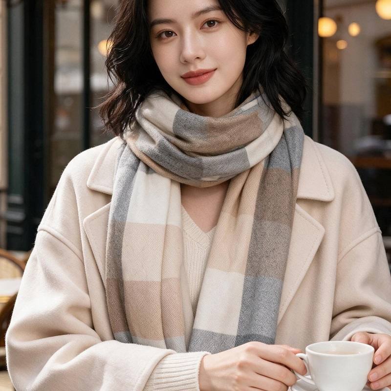 Écharpe de cou épaisse, à moti - Infinity Scarf Knit avis et prix