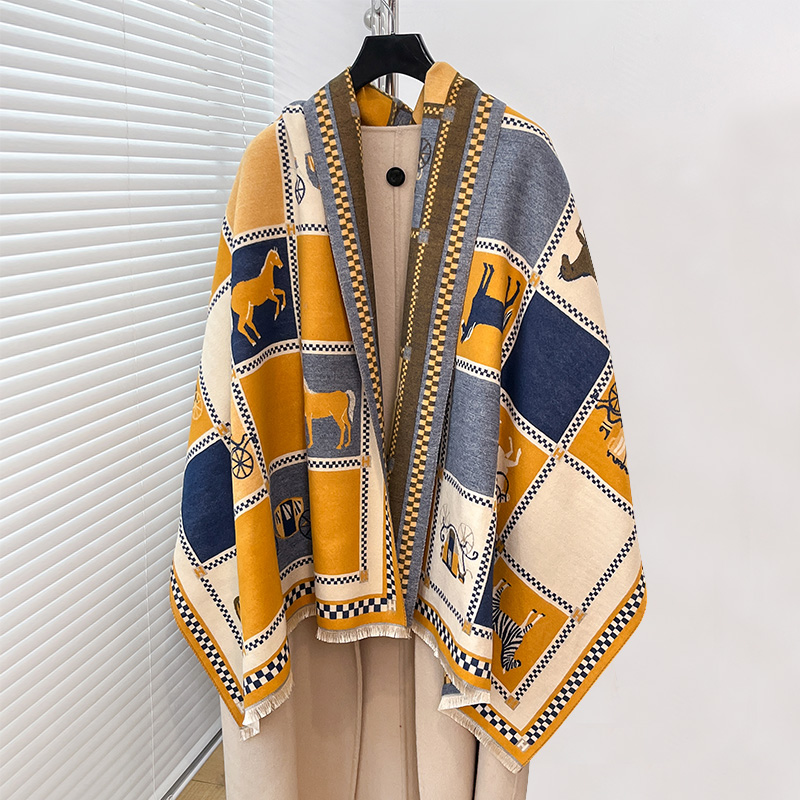 Poncho de luxe chaud en cachem - Woven Scarf Blanket avis et prix