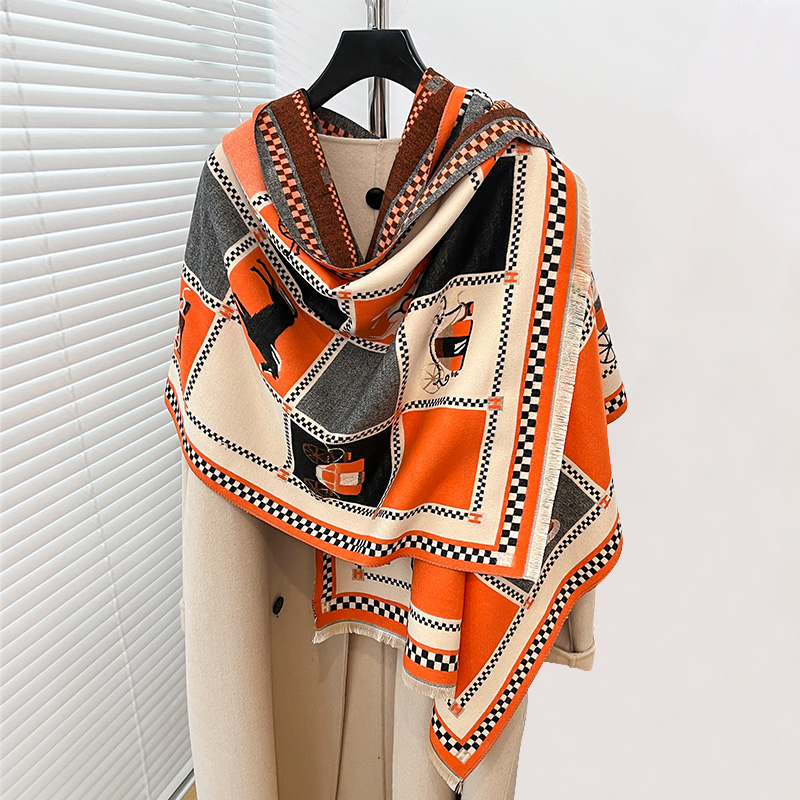 Poncho de luxe chaud en cachem - Woven Scarf Blanket avis et prix